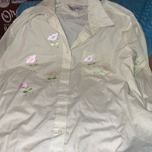 Mili Designs Top Floral Striped Shirt